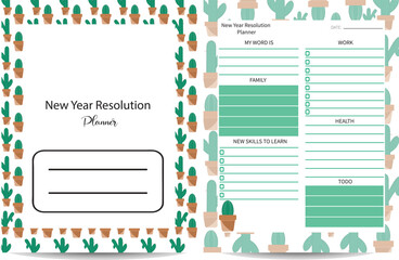 New Year Resolution Planner