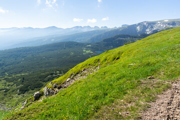 Amazing Landscape of Rila Mountain near The Seven Rila Lakes, Bulgaria