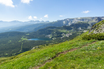 Naklejka premium Amazing Landscape of Rila Mountain near The Seven Rila Lakes, Bulgaria