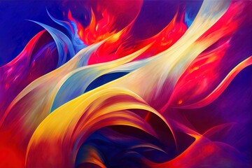 Abstract red and blue fire