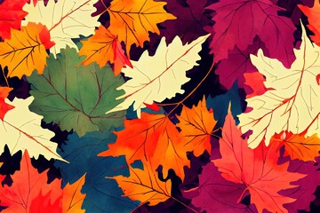 Fototapeta premium Happy thanksgiving text with watercolor autumn leaves and branches isolated on white background Autumn illustration for greeting cards invitations blogs posters quote and wallpaper