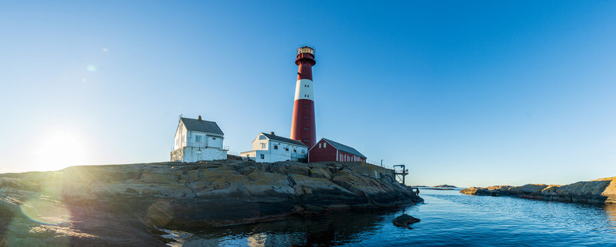F&aelig;rder lighthouse on the coast of Norway
