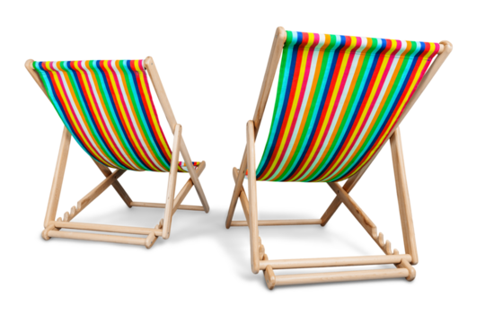 Matcheswooden chaise longue chairs isolated on white