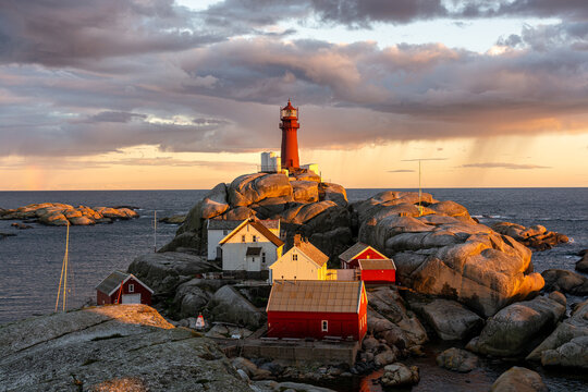 Svenner lighthouse on the coast of Norway