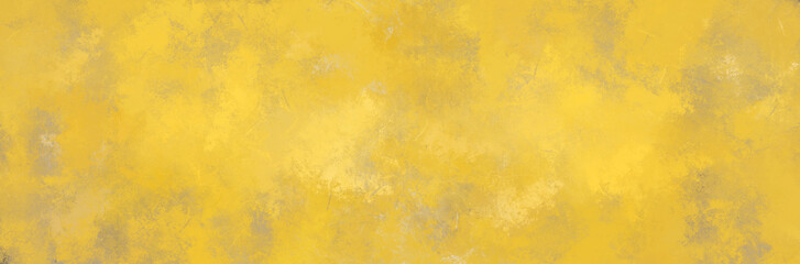 Bright yellow gray background abstract painted surface artsy grunge stained distressed paper or wall texture vibrant sunny gold colors vivid panoramic backdrop website header banner design background
