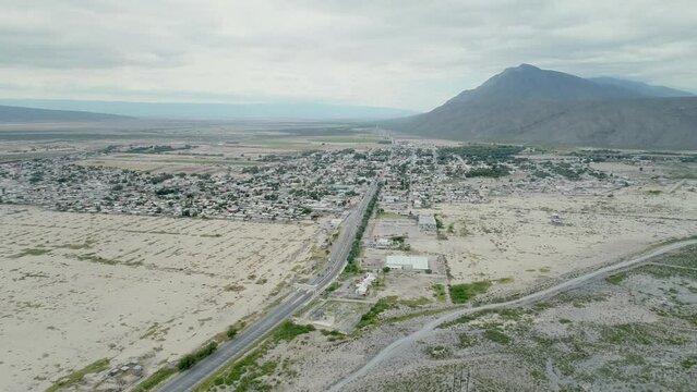 Aerial View of the Magical Town of Cuatro Cienegas in Coahuila, Mexico 
