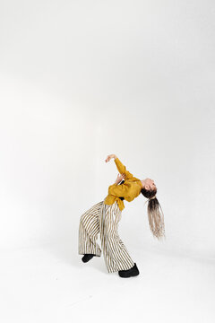 Choreographer dancing alone 