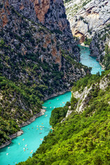 France. Gorge du Verdon. Regional Natural Park of Verdon. The grand canyon