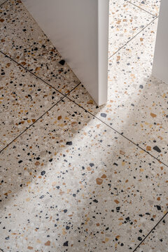 Cropped view of the entrance and corridor interior in modern style