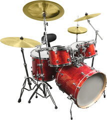Drum Kit Isolated on White Background