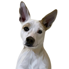 Cute dog photo with transparent background 