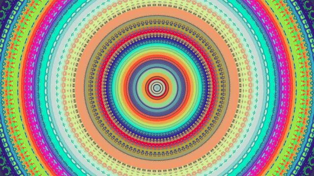 Abstract kaleidoscope with noise distortion and pixelation futuristic background.