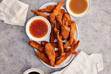 Flat Lay Crispy Fried Appetizer