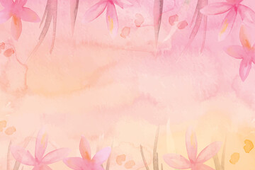 hand painted watercolor nature background vector design illustration