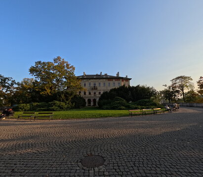 Grobe Villa in Havlickovy Sady historic neo renaissance residence and architectural landmark in Prague
