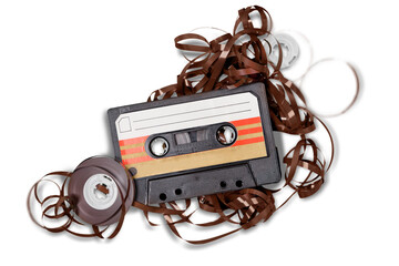 Cassette tape isolated on white