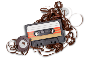 Cassette tape isolated on white