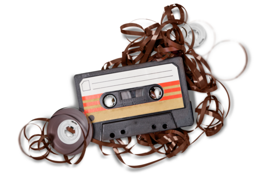 Cassette tape isolated on white