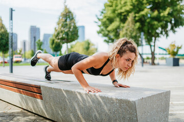 Woman Doing Strength Workout.