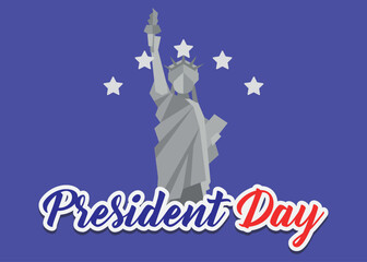 Colored president day poster Vector