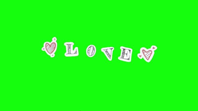 Love in green scren 