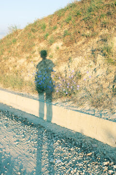 A long shadow in hard shoulder