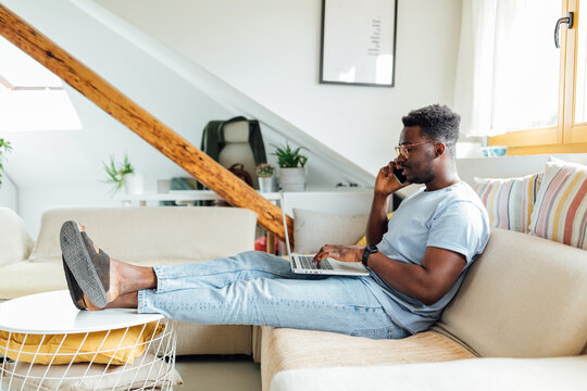 Man Working on Laptop