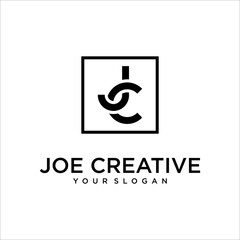 JC letter logo design template vector element