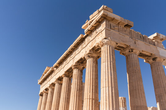 Close Up Of Parthenon At Sunny Day