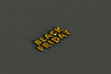 Gold Black Friday Balloons 
