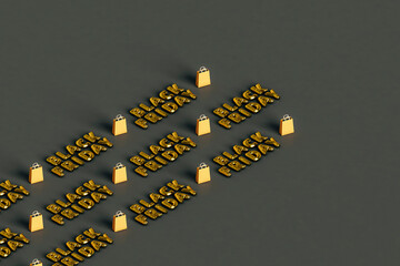 rows of Black Friday Balloons 