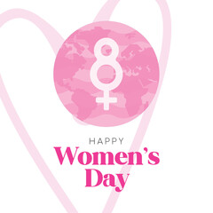 Happy women day poster Vector