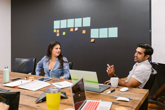 Colleagues in business meeting