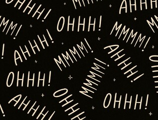 Sex moaning onomatopeia illustration