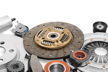 Car accessories elements isolated on white