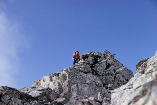 Young Man Climbing Mount Olympus in the 1970s