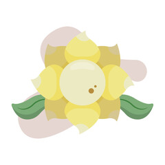 Obraz premium Isolated cute flower sketch icon Flat design Vector