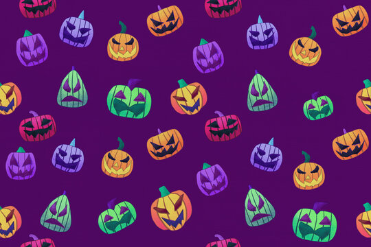halloween pumpkins mosaic