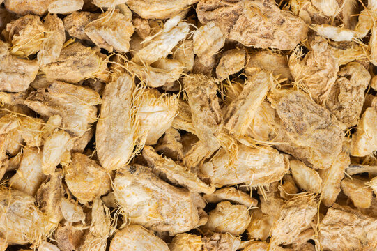 Dried Ginger Root Closeup 