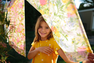 happy girl smiling at camera