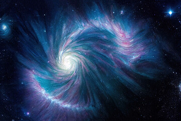 Fototapeta premium Incredibly beautiful spiral galaxy somewhere in deep space