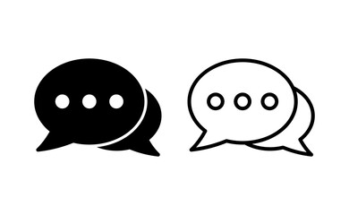 Chat icon vector for web and mobile app. speech bubble sign and symbol. comment icon. message