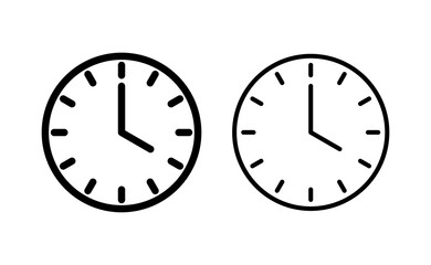 Clock icon vector for web and mobile app. Time sign and symbol. watch icon