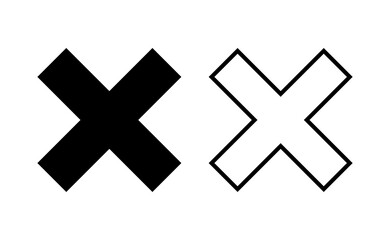 Close icon vector for web and mobile app. Delete sign and symbol. cross sign