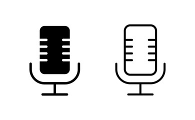 Microphone icon vector for web and mobile app. karaoke sign and symbol