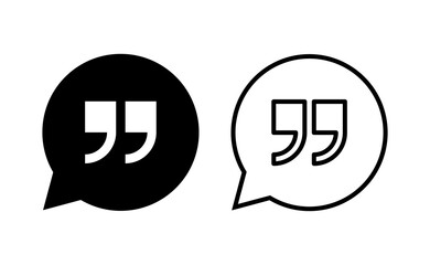 Quote icon vector for web and mobile app. Quotation mark sign and symbol