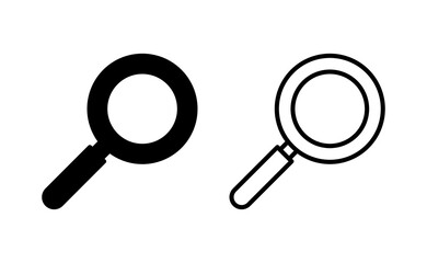 Search icon vector for web and mobile app. search magnifying glass sign and symbol
