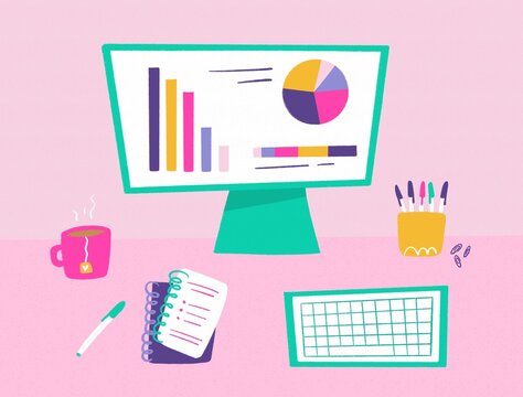 Home office illustration