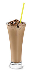 Delicious milkshake, isolated on white