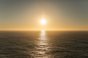 landscape of a sunset in the sea